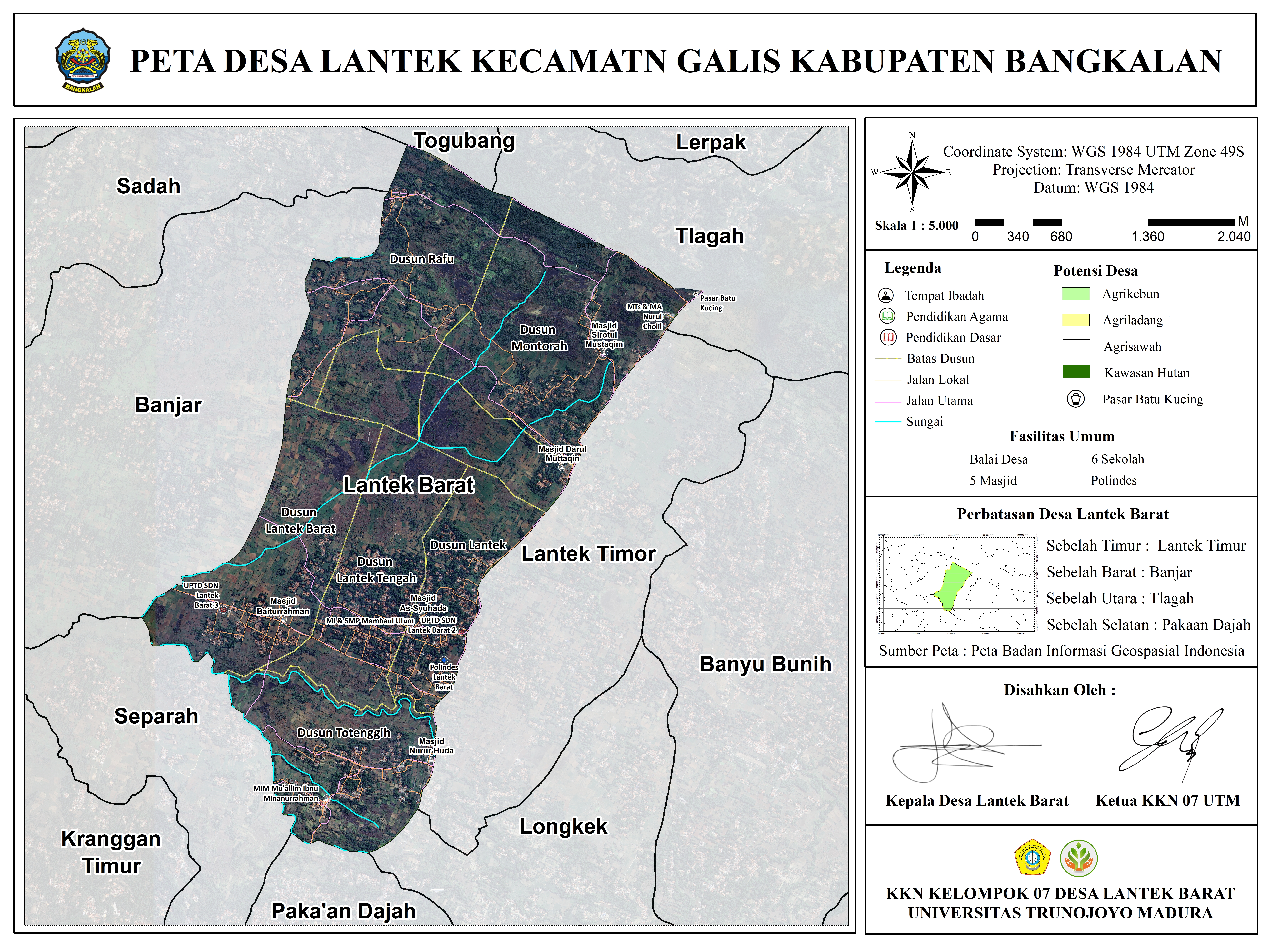 Denah Desa Lantek Barat